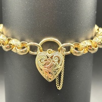 Ladies 9ct Yellow Gold Round Belcher Link Bracelet