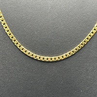 Unisex 18ct Yellow Gold Tight Curb Link Necklace