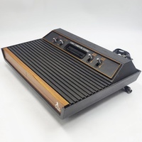 Atari 2600 Woody 4-Switch Console CX2600 PA With 2 Joysticks & Paddle Controllers
