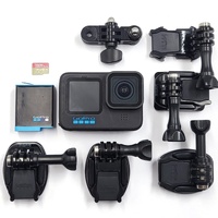 GoPro HERO 10 Black Bundle 128GB microSD Battery Case Mounts Action Camera