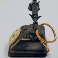 Vintage Rotary Telephone Metal Pencil Sharpener Antique Desk Collectible Office Decor