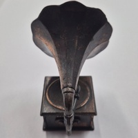 Antique Metal Gramophone Pencil Sharpener Vintage Desk Collectible Retro Office Decor