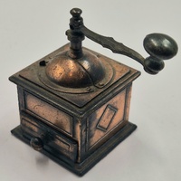 Antique Metal Pencil Sharpener Coffee Grinder Style Miniature Collectible Desk Decor