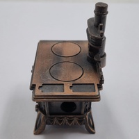 Vintage Queen Wood Burning Stove Metal Pencil Sharpener Antique Style Collectible Desk Decor