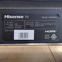 HISENSE 32A4NAU 32" HD Smart TV with Remote Control Built-In Streaming WiFi LED Television