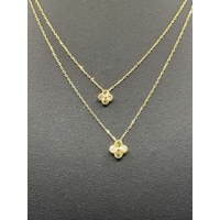 Ladies 18ct Yellow Gold Cable Link & Clover Pendant Necklace