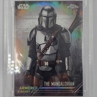 Topps Chrome The Mandalorian 2022 Armored & Ready #AR-1 Refractor ICG Mint 9 Star Wars Card