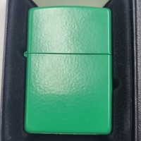Zippo Grass Green Windproof Pocket Lighter Refillable Metal Collectible