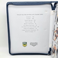 2014 NRL Rugby League Elite Trading Cards Set 143/144 in Collectors Binder