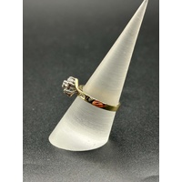 Ladies 9ct Yellow Gold Diamond Cluster Ring