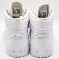 Nike Air Jordan 1 Mid Triple White 2020 Size 8 Leather 554724-130