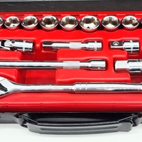 ToolPro 30pc 3/8" Drive Socket Set Metric SAE Ratchet Extension 667454