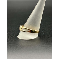 Mens 9ct Yellow Gold Diamond Signet Ring