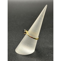 Ladies 18ct Yellow gold Blue Sapphire Ring