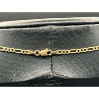 Unisex 9ct Yellow Gold Figaro Link Necklace