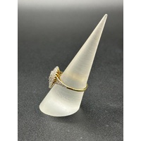 Ladies 9ct Yellow Gold Diamond Cluster Ring