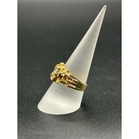 Unisex 14ct Yellow Gold Natural Diamond Ring