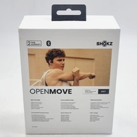 SHOKZ OpenMove Wireless Bone Conduction Headphones Grey Bluetooth Open-Ear IP55 USB-C