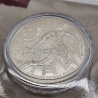 2003 Royal Australian Mint $1 Frosted Uncirculated Silver Kangaroo Coin
