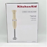 KitchenAid Corded Stick Hand Blender 5KHBV53AAC Variable Speed Almond Cream