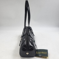Ralph Lauren Small Satchel Croc Embossed Ladies Handbag Top Handle Shoulder