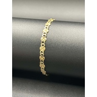Ladies 9ct Yellow Gold Fancy Link Bracelet