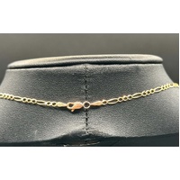 Unisex 9ct Yellow Gold Figaro Link Necklace