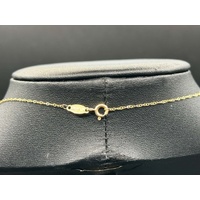 Unisex 10ct Yellow Gold Curb Link Chain & St Christopher Pendant 