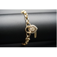 Ladies 9ct Yellow Gold Oval Belcher Link Bracelet
