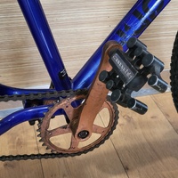 Mammoth Hyper Fat Bike 26in Blue BMX Style Single Speed Disc Brake Pegs