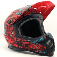 ONeal 3 Series Attack Youth Size XL Motocross Helmet Black Red Teal