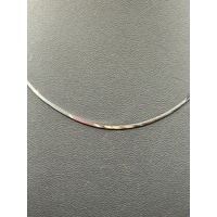  Ladies 9ct White Gold Snake Link Necklace