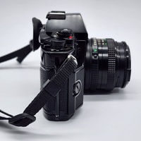 Canon Vintage A-1 35mm SLR Film Camera FD 50mm f/1.8 Lens 1984 Olympic Games Cap