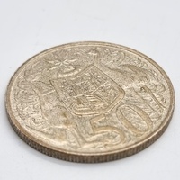 1966 Australia Round 50 Cent Coin Royal Australian Mint 80% Silver
