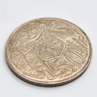 1966 Australia Round 50 Cent Coin Royal Australian Mint 80% Silver