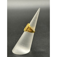 Unisex 22ct Yellow Gold Pattern Ring