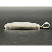 Ladies 925 Sterling Silver Oval Moonstone Pendant