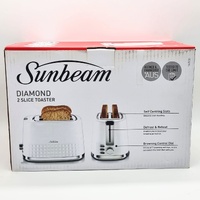 Sunbeam TA1900 Diamond Collection 2 Slice Toaster Black