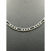 Mens 925 Sterling Silver Figaro Link Necklace