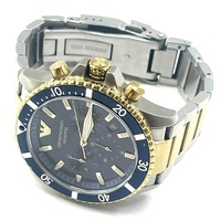 Emporio Armani AR11362 Diver Chronograph Blue Dial Two-Tone Men's Watch 
