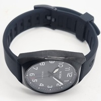 Nixon The Mullet 38mm All Black Quartz Watch Stainless Steel Silicone 10ATM