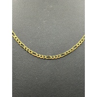 Unisex 9ct Yellow Gold Figaro Link Necklace