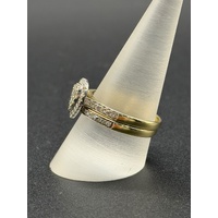 Ladies 9ct Yellow Gold Diamond Bridal Ring Set
