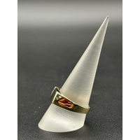 Mens 9ct Yellow Gold Diamond Signet Ring