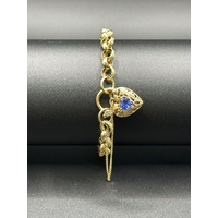 Ladies 9ct Yellow Gold Round Belcher Link Bracelet