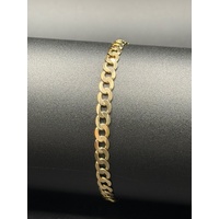 Unisex 9ct Yellow Gold Curb Link Bracelet