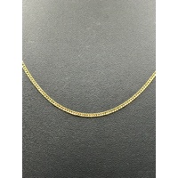 Unisex 18ct Yellow Gold Tight Curb Link Necklace