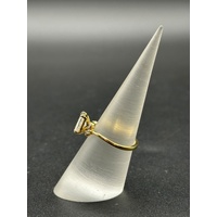  Ladies 9ct Yellow Gold Lab Grown Diamond Ring