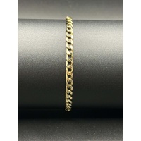 Unisex 10ct Yellow Gold Curb Link Bracelet