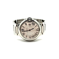 Cartier Ballon Bleu 36mm 3005 Stainless Steel Silver Watch with Links and Box